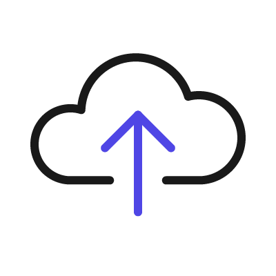 Free Cloud upload SVG Icon — Download & Copy Code | Unicorn Icons