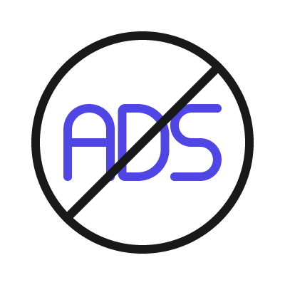 Free No ads SVG Icon — Download & Copy Code | Unicorn Icons